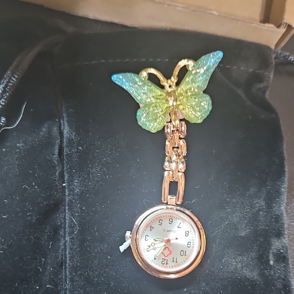 Butterfly Brooch with Watch